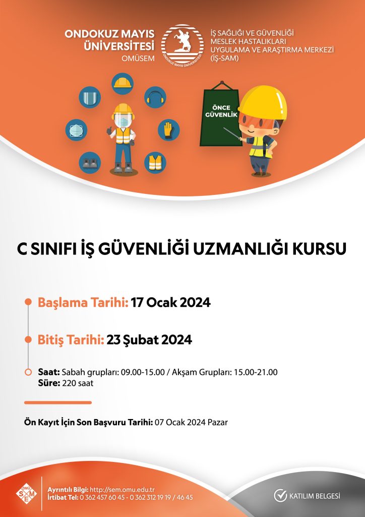 C SINIFI İŞ GÜVENLİĞİ UZMANLIĞI KURSU