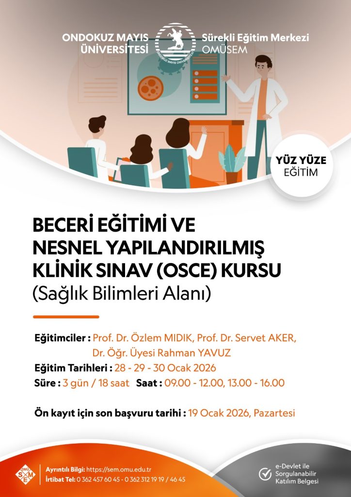 BECERİ EĞİTİMİ  VE  NESNEL YAPILANDIRILMIŞ KLİNİK SINAV (OSCE) KURSU