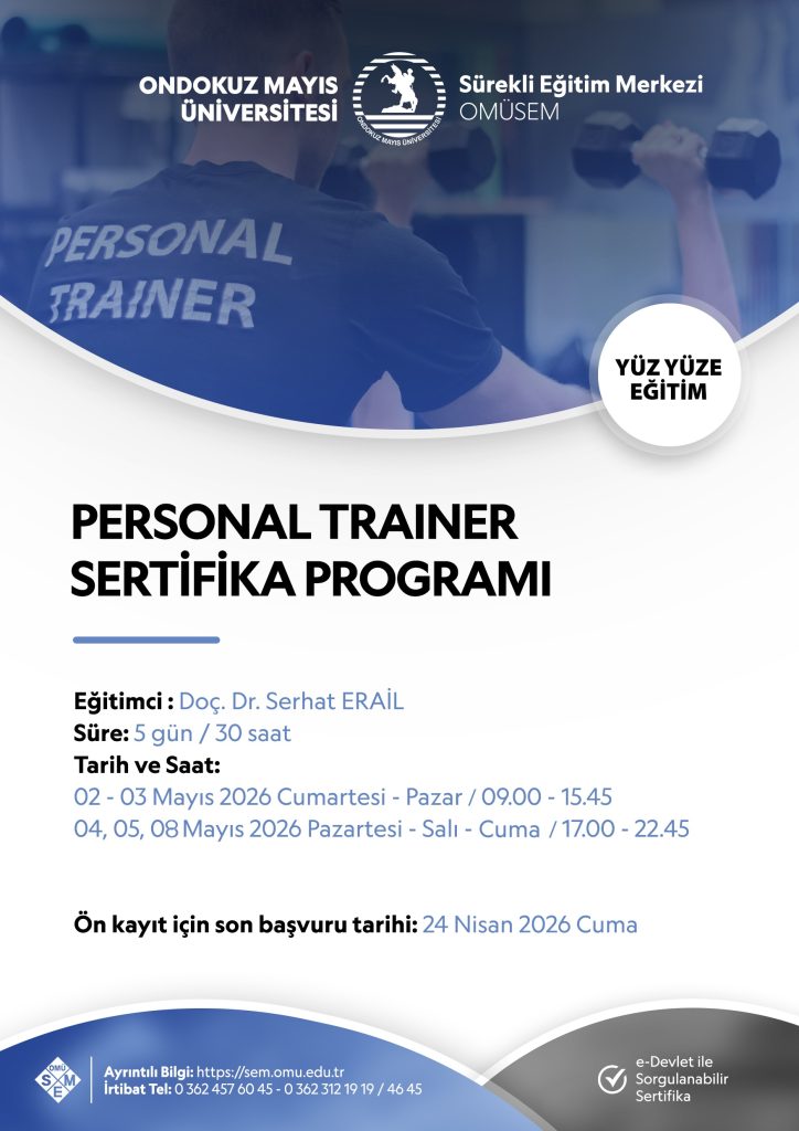PERSONAL TRAINER SERTİFİKA PROGRAMI