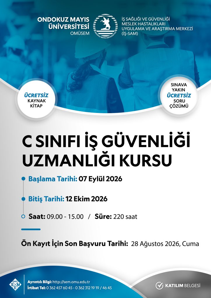 C SINIFI İŞ GÜVENLİĞİ UZMANLIĞI KURSU